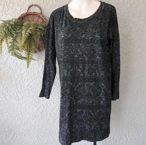 Peruvian Connection green‎ long sleeve dress size m - Picture 2 of 6